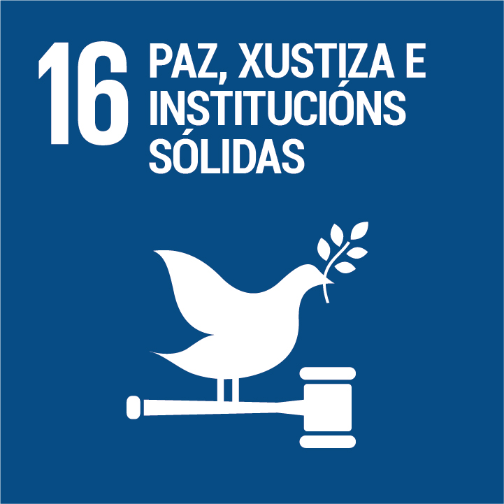 Icona do ODS 16 paz, xustiza e institucións sólidas