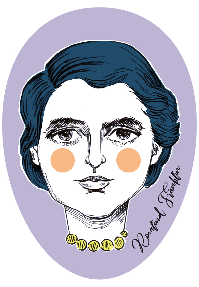 Ilustración de Rosalind Franklin realizada por Marta Riera