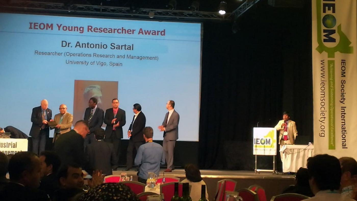 Antonio Sartal, elixido investigador novo do ano pola Industrial Engineering and Operations Management International Society 