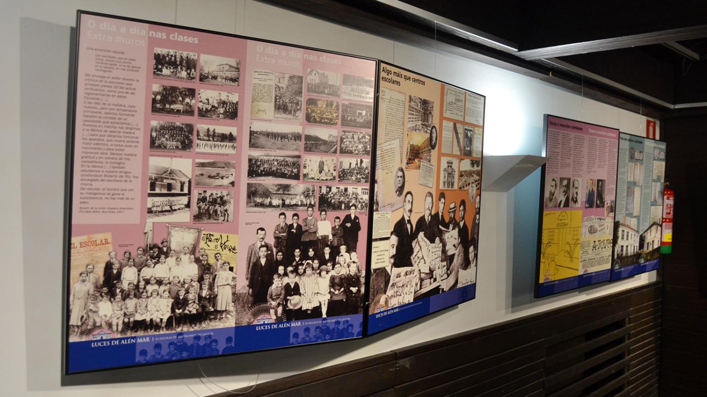 A historia das escolas impulsadas desde a emigración centra unha exposición na Vicerreitoría