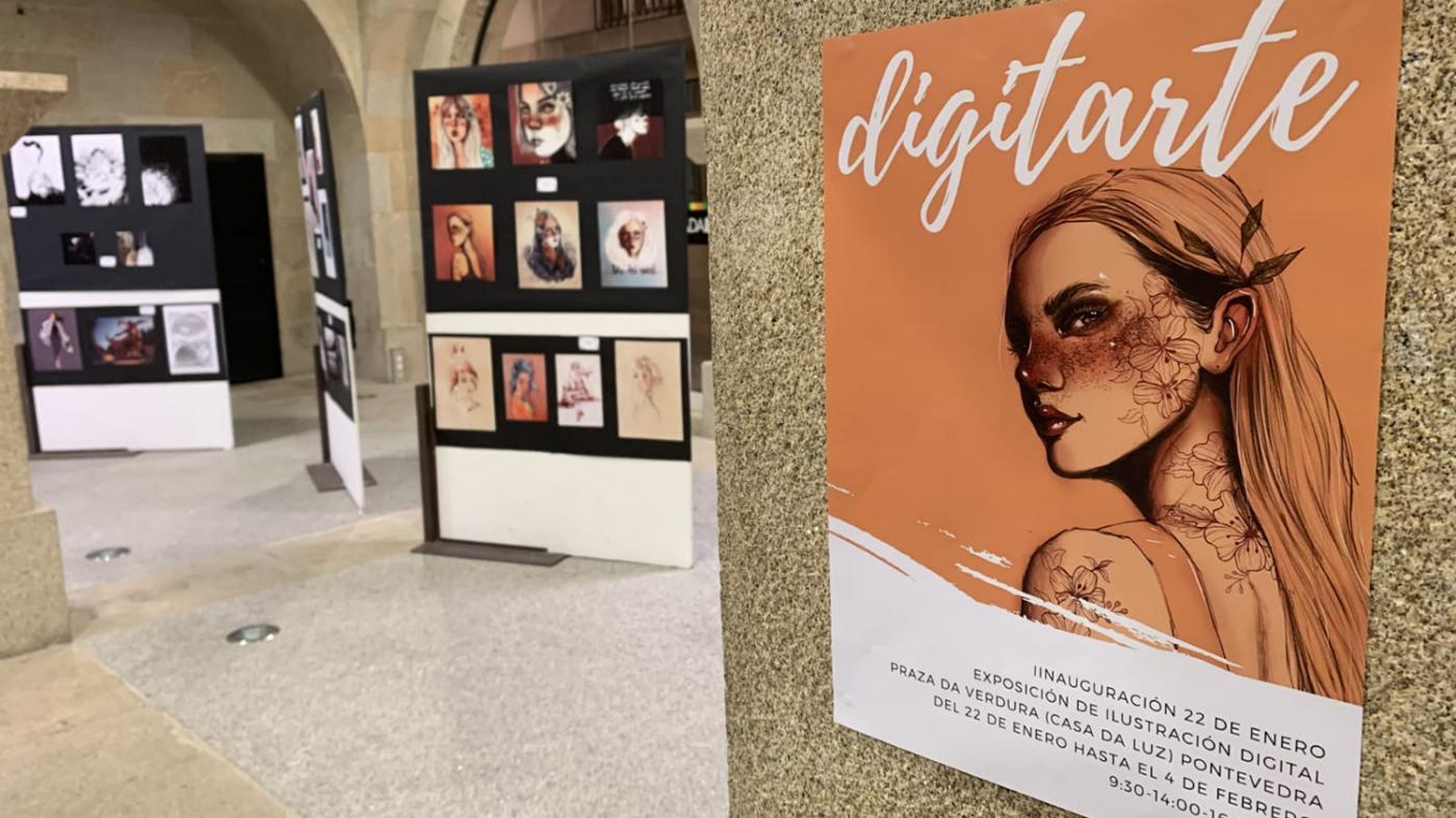 As creacións dixitais do alumnado de Belas Artes proxéctanse na Casa da Luz