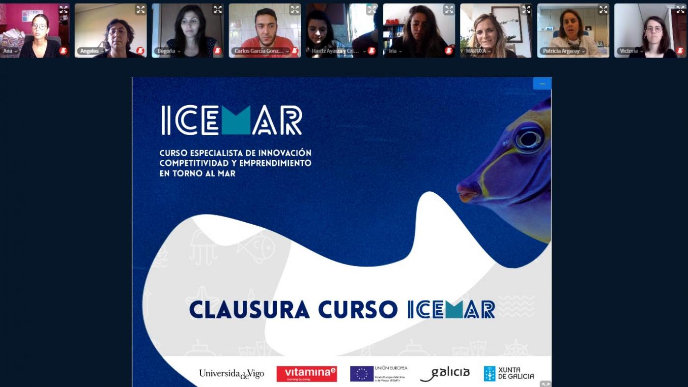 Clausúrase a edición “máis atípica” do curso Icemar de innovación e emprendemento no mar