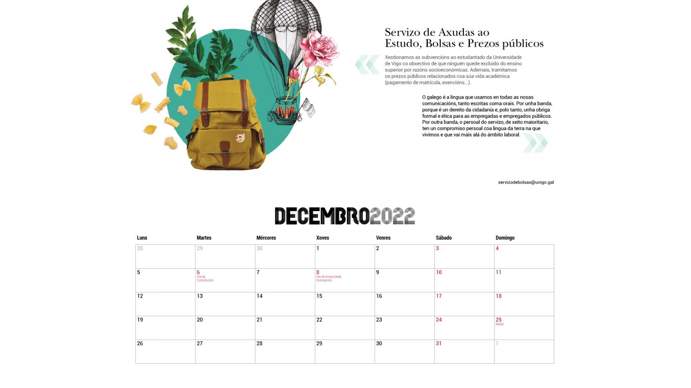 O novo calendario da ANL pon en valor o labor do PAS na promoción do galego