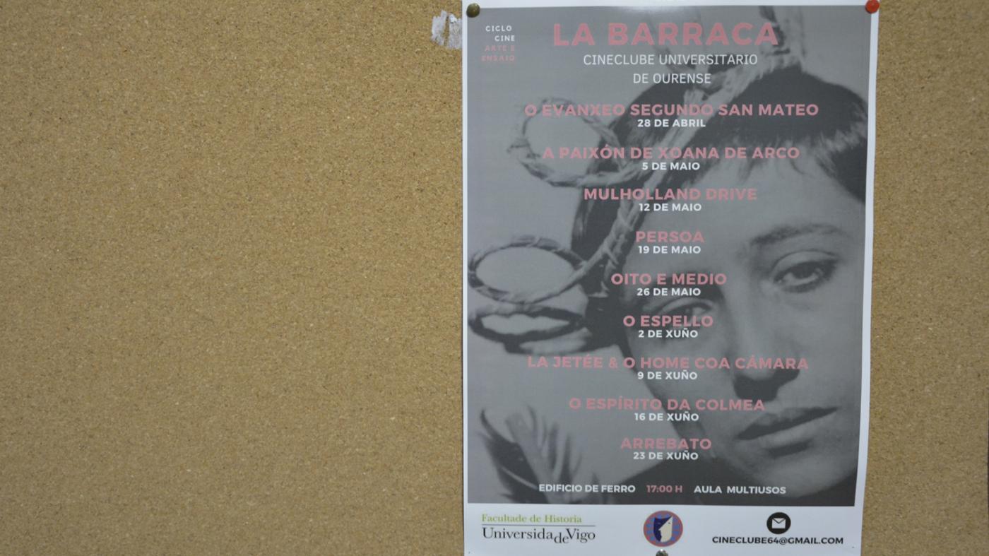 O cineclub La Barraca remata o curso cun ciclo de películas de arte e ensaio e experimental