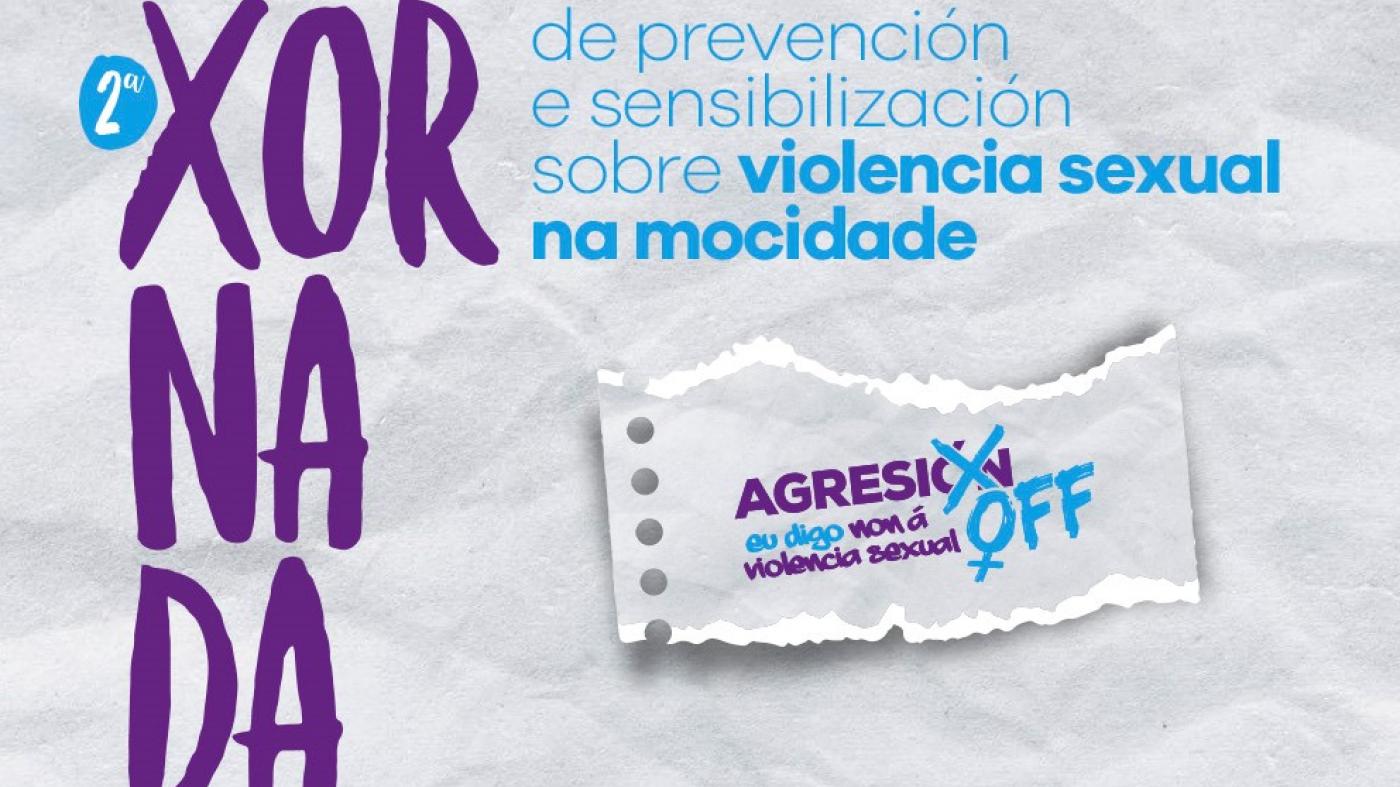 Cartel das II Xornadas Agresións Off no campus de Vigo