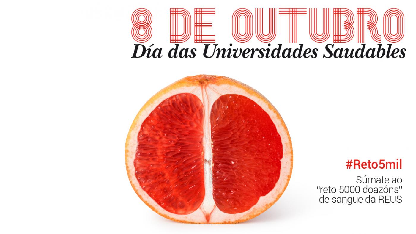 Imaxe dunha media laranxa para difundir o Día das Universidades Saudables 2019