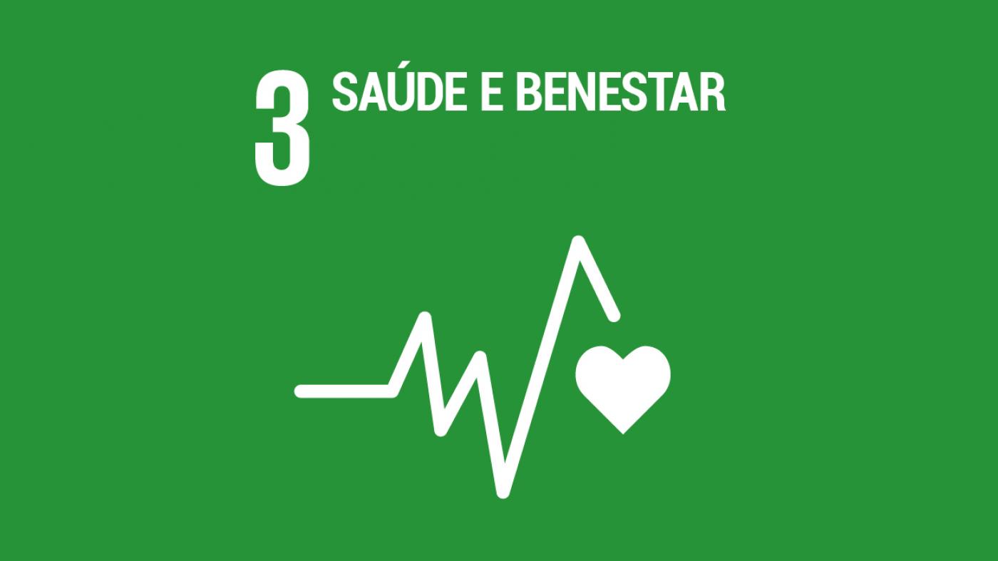 Banner do Obxectivo de dDesenvolvemento Sostible 3 "Saúde e Benestar"