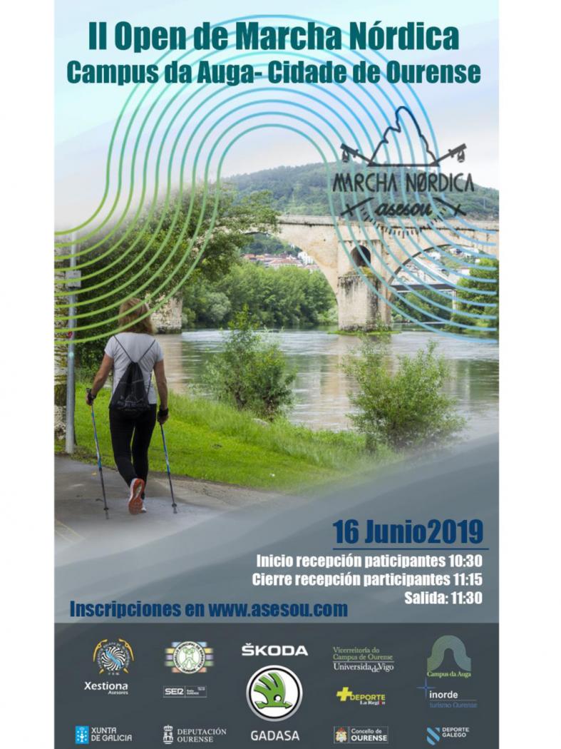 O II Open de Marcha Nórdica Campus da Auga-Cidade de Ourense terá lugar o día 16 de xuño