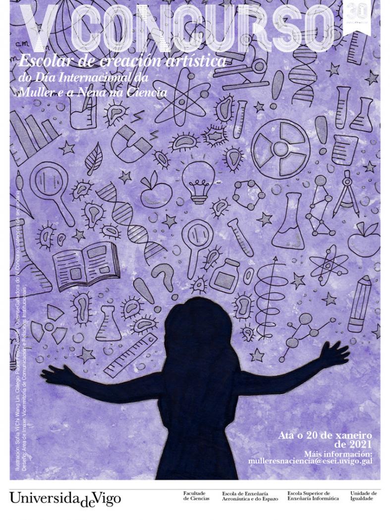 Últimos días para participar no V Concurso Escolar de Creación Artística do Día Internacional da Muller e a Nena na Ciencia  