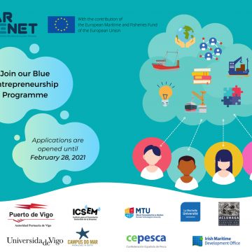 O proxecto MarENet lanza un programa de emprendemento para fomentar ideas de negocio innovadoras no sector da Economía Azul 