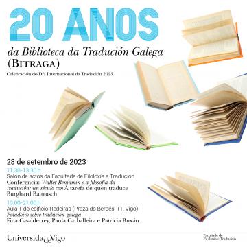 A UVigo celebra este xoves varios actos para conmemorar os 20 anos da Biblioteca de Tradución Galega, Bitraga