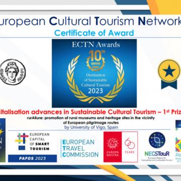 O proxecto rurAllure gaña o premio Destino de Turismo Cultural Sostible 2023