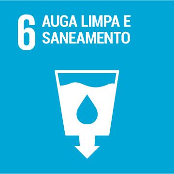 Banner do ODS 6 "Auga limpa e saneamento"